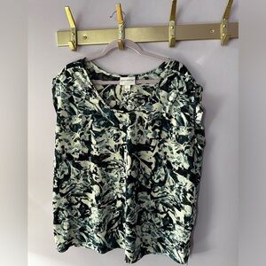 Pure Energy Blue Print Top Size 1X